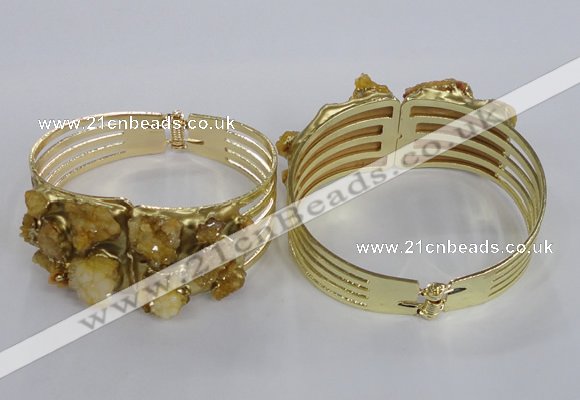 CGB822 30*68mm - 30*70mm druzy agate gemstone bangles wholeasale