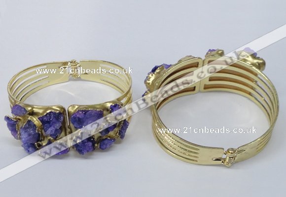 CGB823 30*68mm - 30*70mm druzy agate gemstone bangles wholeasale