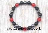 CGB8332 8mm candy jade, black onyx & hematite energy bracelet