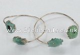 CGB837 13*15mm - 15*20mm freeform druzy agate gemstone bangles