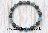 CGB8386 8mm apatite, black onyx & hematite energy bracelet