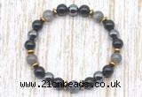 CGB8392 8mm grade A labradorite, black onyx & hematite energy bracelet