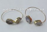 CGB840 15*20mm - 18*25mm freeform druzy agate gemstone bangles