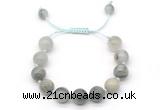 CGB8556 12mm round seaweed quartz adjustable macrame bracelets