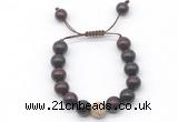 CGB8573 12mm round brecciated jasper adjustable macrame bracelets