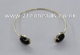 CGB861 10*14mm oval agate gemstone bangles wholesale