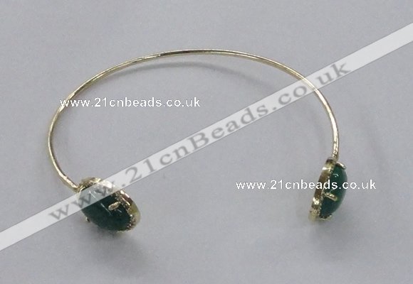 CGB862 10*14mm oval agate gemstone bangles wholesale