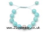 CGB8642 12mm round amazonite adjustable macrame bracelets