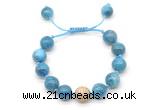 CGB8643 12mm round apatite adjustable macrame bracelets