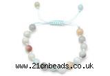 CGB8653 8mm,10mm round amazonite adjustable macrame bracelets