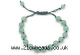 CGB8656 8mm,10mm round green aventurine adjustable macrame bracelets