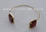 CGB868 15*15mm square agate gemstone bangles wholesale