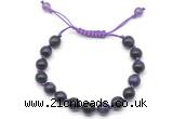 CGB8732 8mm,10mm round purple tiger eye adjustable macrame bracelets