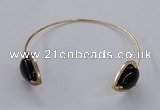 CGB876 15*20mm flat teardrop agate gemstone bangles wholesale