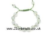 CGB8762 8mm,10mm round prehnite adjustable macrame bracelets