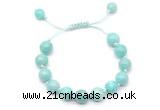 CGB8764 8mm,10mm round amazonite adjustable macrame bracelets