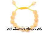 CGB8766 8mm,10mm round honey jade adjustable macrame bracelets