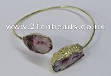 CGB883 13*18mm - 20*25mm freeform druzy agate gemstone bangles