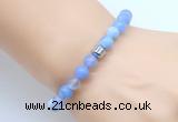 CGB8831 8mm, 10mm blue agate & drum hematite power beads bracelets