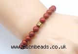 CGB8837 8mm, 10mm red jasper & drum hematite power beads bracelets