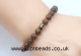 CGB8839 8mm, 10mm elephant skin jasper & drum hematite power beads bracelets