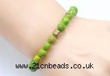 CGB8843 8mm, 10mm green sea sediment jasper & drum hematite power beads bracelets