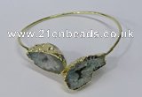 CGB885 13*18mm - 20*25mm freeform druzy agate gemstone bangles