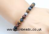 CGB8858 8mm, 10mm colorful tiger eye & drum hematite power beads bracelets