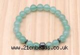 CGB8863 8mm, 10mm green aventurine, drum & rondelle hematite beaded bracelets