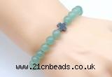 CGB8893 8mm, 10mm green aventurine & cross hematite power beads bracelets