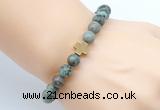 CGB8907 8mm, 10mm African turquoise & cross hematite power beads bracelets