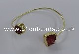 CGB897 12mm - 14*15mm freeform druzy agate gemstone bangles