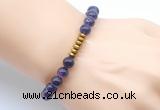 CGB8974 8mm, 10mm amethyst & rondelle hematite beaded bracelets