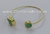 CGB899 12mm - 14*15mm freeform druzy agate gemstone bangles