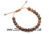 CGB9029 8mm, 10mm elephant skin jasper & drum hematite adjustable bracelets