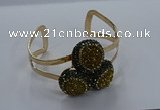 CGB907 20mm - 22mm coin druzy agate gemstone bangles wholesale