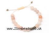 CGB9104 8mm, 10mm pink aventurine & rondelle hematite adjustable bracelets