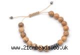 CGB9110 8mm, 10mm picture jasper & rondelle hematite adjustable bracelets