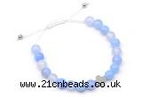 CGB9141 8mm, 10mm blue agate & cross hematite adjustable bracelets