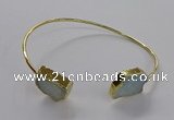 CGB918 13*18mm - 15*20mm freeform druzy agate gemstone bangles