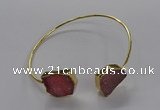 CGB920 13*18mm - 15*20mm freeform druzy agate gemstone bangles