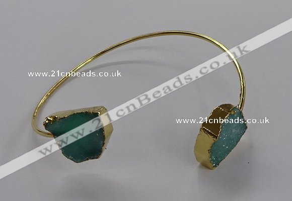 CGB922 13*18mm - 15*20mm freeform druzy agate gemstone bangles