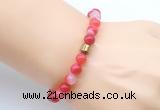 CGB9257 8mm, 10mm red banded agate & drum hematite power beads bracelets