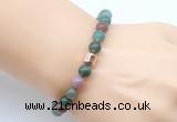 CGB9266 8mm, 10mm Indian agate & drum hematite power beads bracelets