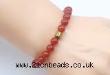 CGB9268 8mm, 10mm red agate & drum hematite power beads bracelets