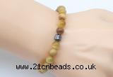 CGB9273 8mm, 10mm golden tiger eye & drum hematite power beads bracelets