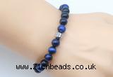 CGB9282 8mm, 10mm blue tiger eye & drum hematite power beads bracelets