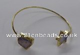 CGB929 15*20mm - 18*18mm freeform & star druzy agate bangles