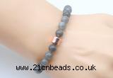 CGB9294 8mm, 10mm labradorite & drum hematite power beads bracelets