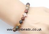 CGB9363 8mm, 10mm picasso jasper & cross hematite power beads bracelets